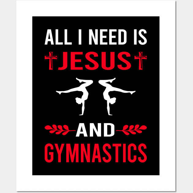 I Need Jesus And Gymnastics Gymnast Wall Art by Good Day